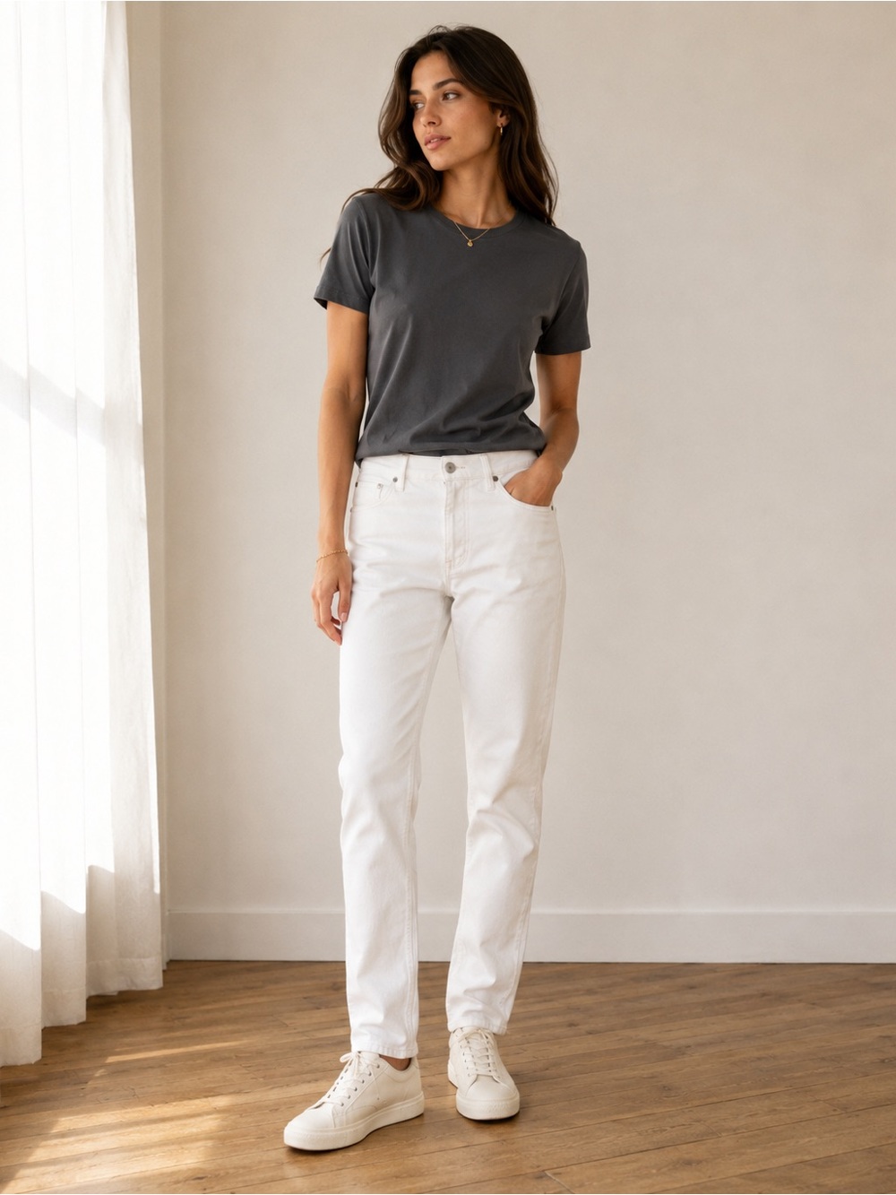 7 For All Mankind "The Slim Cigarette" White Jeans - Size 29